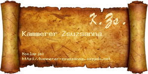 Kammerer Zsuzsanna névjegykártya
