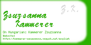 zsuzsanna kammerer business card